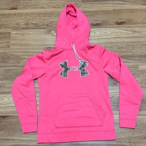 Under Armour - Women’s Pink Camo Hoodie Sweatshirt - Size SM